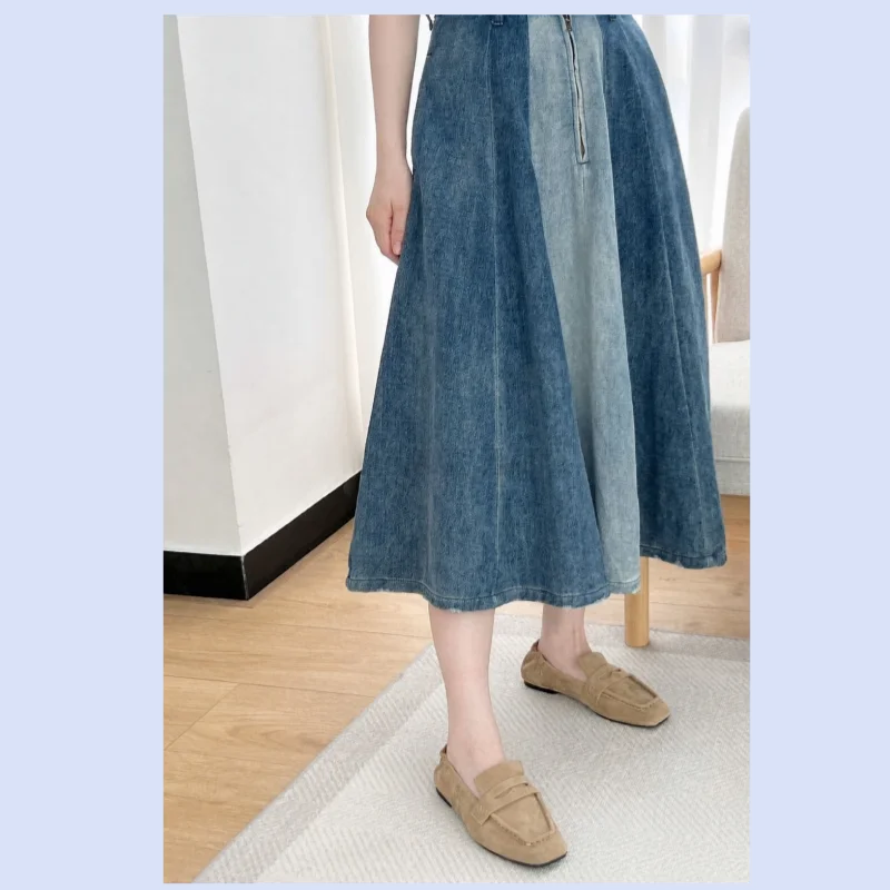French vintage suede loafers slip-on deep-mouth single shoes genuine leather soft-soled loafers women