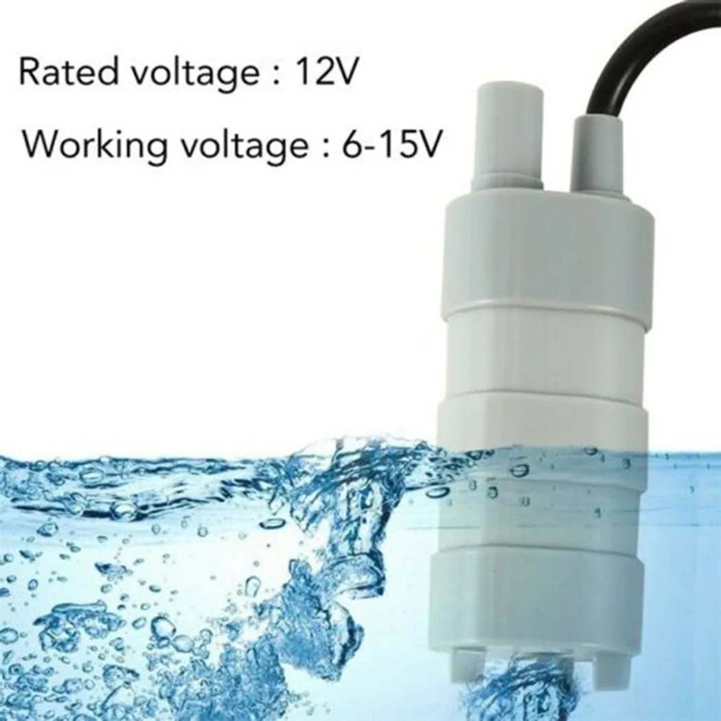 12V Electric High Flow Water Pump 600L/H Submersible Camper Caravan Motorhome Fountain Pumps Connect The Plastic Pipe