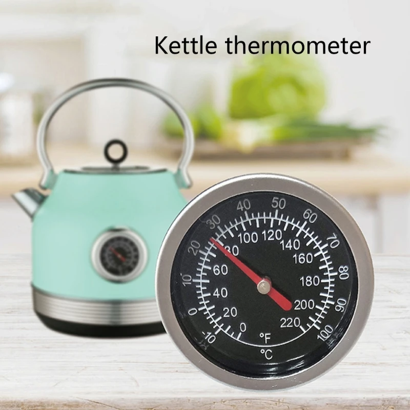 Stainless Steel Thermometer 1/4 NPT Thread Joint -10-100℃/0-220ºF Dial Thermometer for Kettle Boiler Temperature Gauge