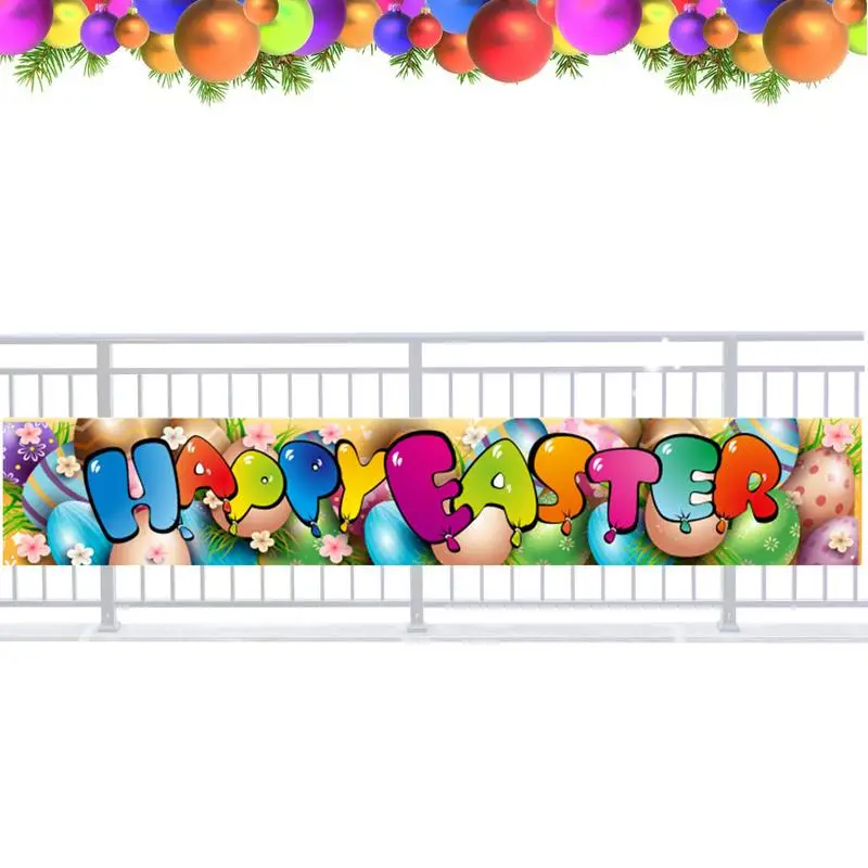 Easter Banner Decoration Colorful Easter Decor Spring Banner Spring Easter Themed Party Banner Easter Yard Sign