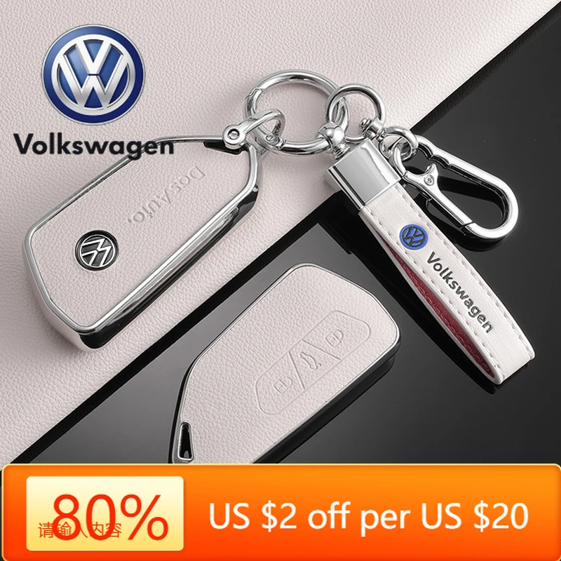 

Горячие эмблемы, кожаный чехол для дистанционного ключа автомобиля, сумка, защитный чехол, держатель для VW Volkseagen Golf 8 MK8 ID.3 ID.4 Cupra, брелок A