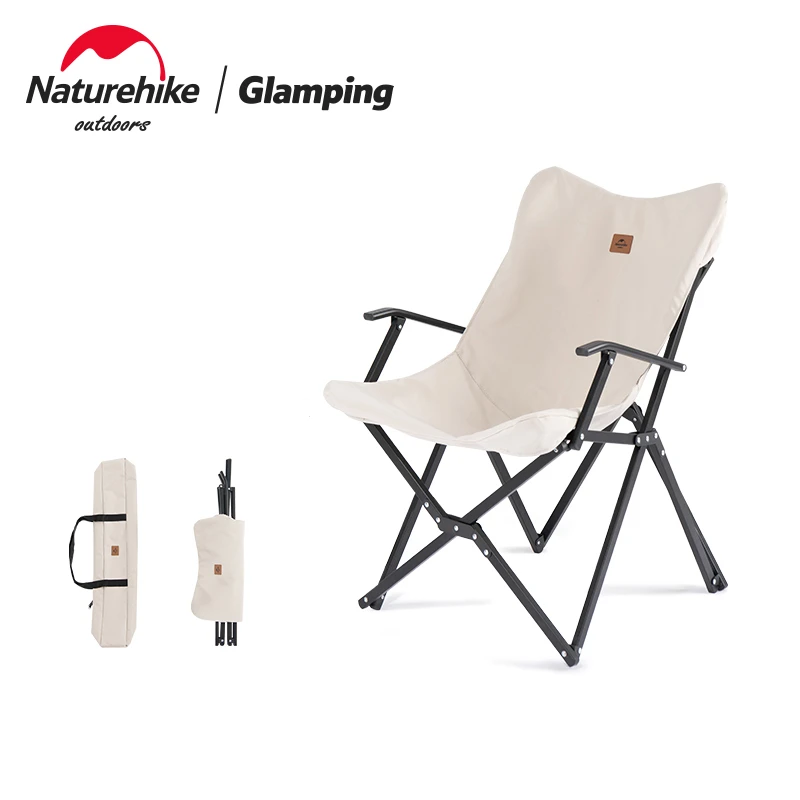 

Naturehike Camping Folding Chair Aluminium Alloy Outdoor Portable Handrail Fishing Beach Chair Garden Hiking Picnic Light Chair