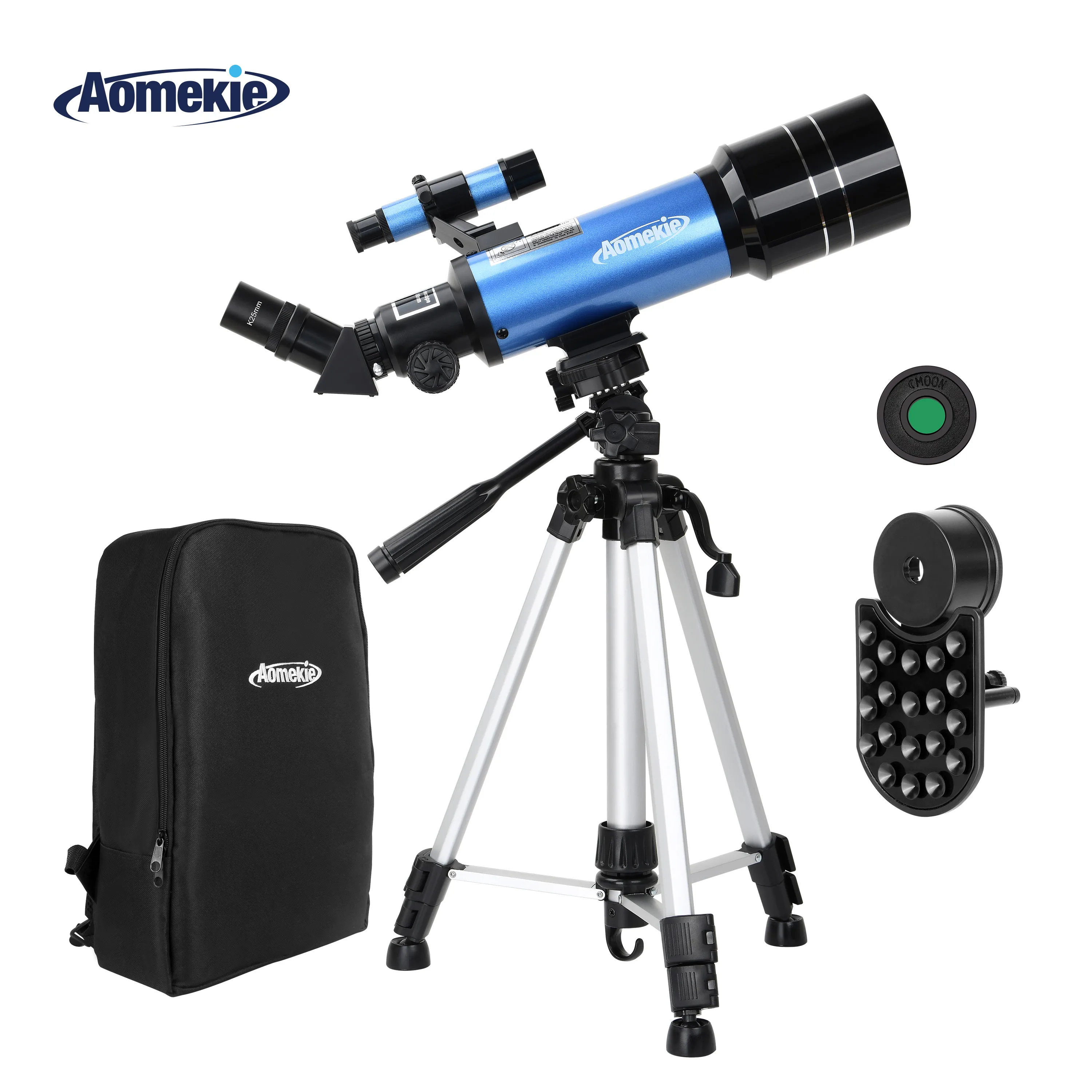 Telescopio rifrattore astronomico portatile 20-120X cannocchiale da viaggio con borsa e supporto per