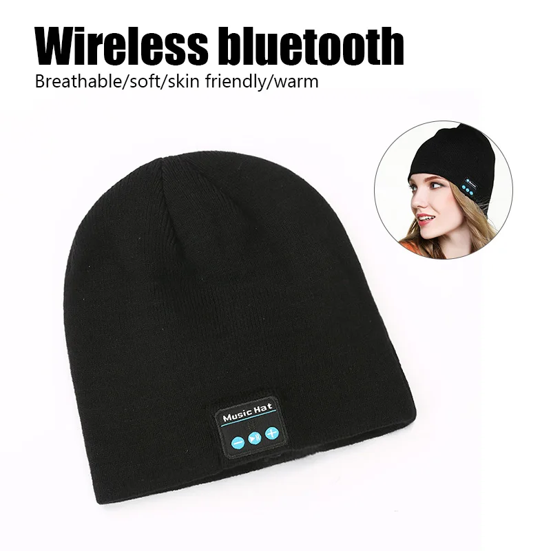 20 pz/lotto Beanie Hat Cap Wireless Bluetooth auricolare Smart headphone Speaker Mic Sport invernali Stereo Music hat per iphone xiaomi