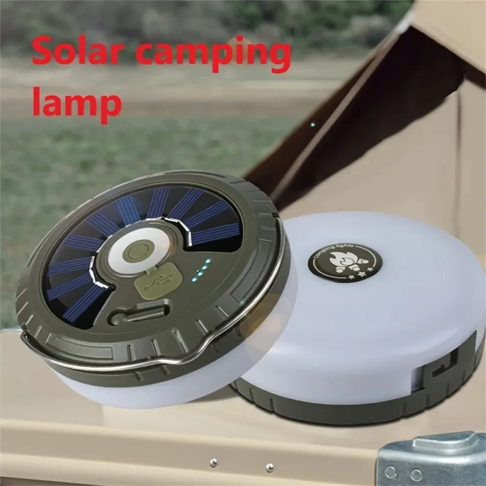 Solar Camping Light Portable LED Outdoor Lamp 8 Lighting Modes USB Rechargeable Hanging Light for Tent RV Patio Picnic Decor