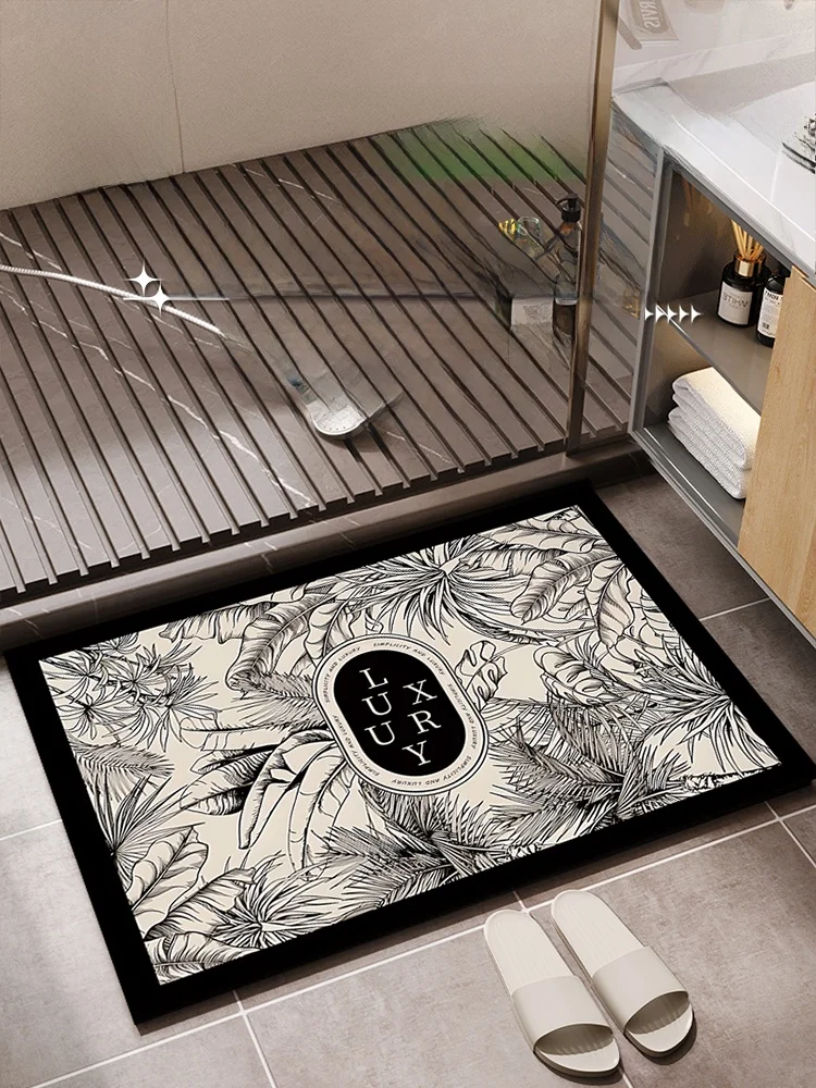 

Противоскользящий быстросохнущий коврик для ванной из силиконового дентридрового материала, придверный коврик, декоративный напольный коврик для дома, современный простой стильный дизайн