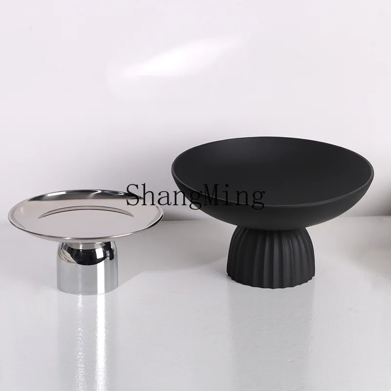 

SM simple modern minimalist tall fruit plate ornament home desktop storage fruit pot ornament
