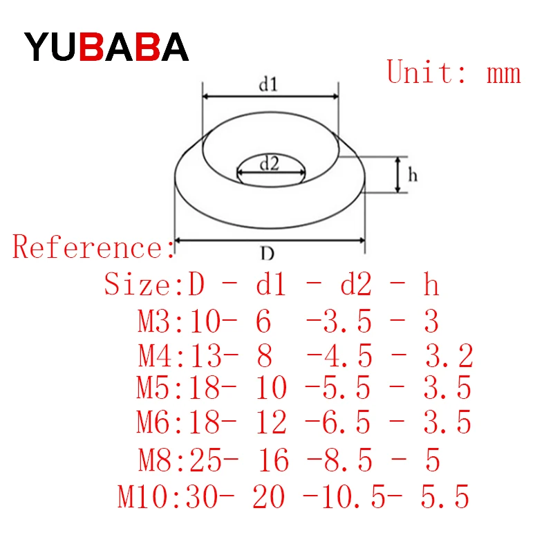 M3 M4 M5 M6 M8 M10 304 Stainless steel  Head Countersunk Screw Gasket Washer Joint Ring Backup Ring For FPV RC Car Accessories