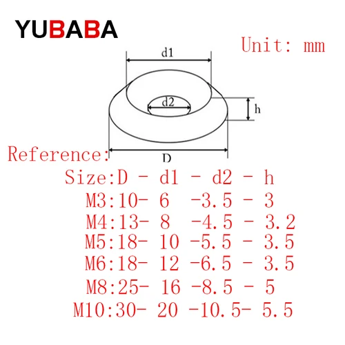 Imagen 2 del producto M3 M4 M5 M6 M8 M10 304 cabeza de acero inoxidable tornillo avellanado junta arandela anillo de respaldo para FPV RC accesorios de coche