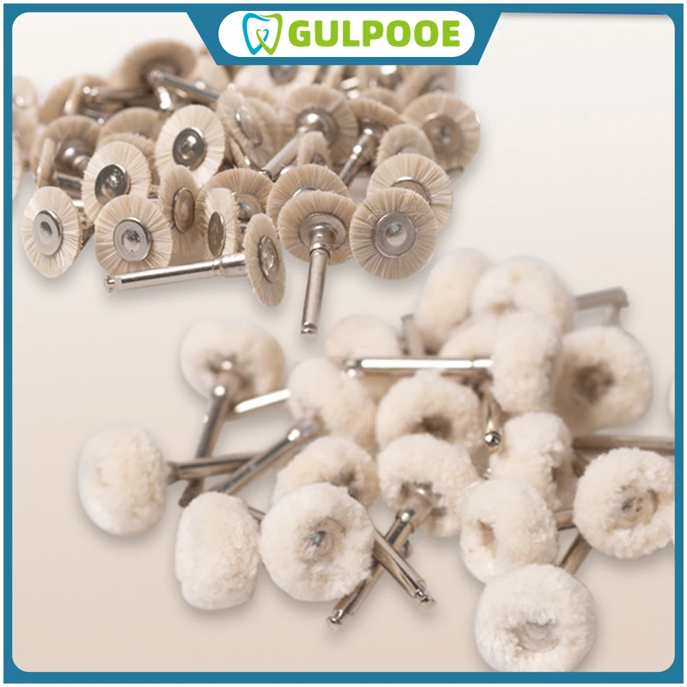 GULPOOE 1 Pc Dental Polishing Brush Polishing Wheel Wool Cotton Polishing Brushes Polishers For Rotary Teeth Buffing Tools
