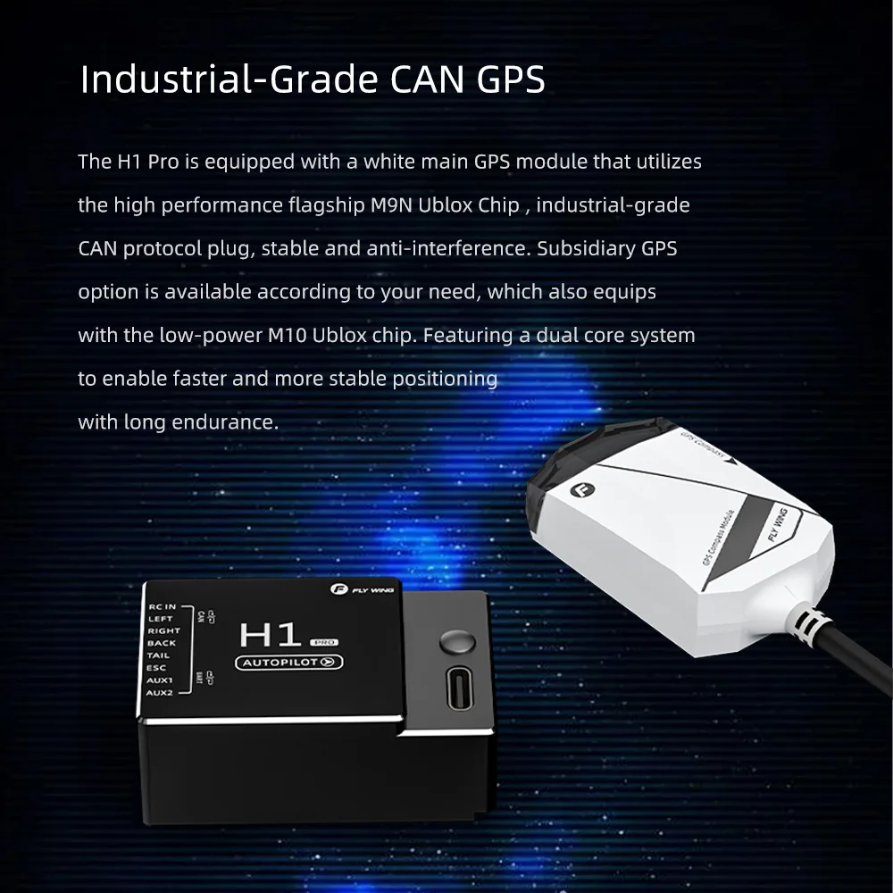 FLYWING H1 PRO フライトコントロール GPS 自動帰還機能付き セルフスタビライジングジャイロスコープ 3Dスタントモデルヘリコプター/実機 H1PRO