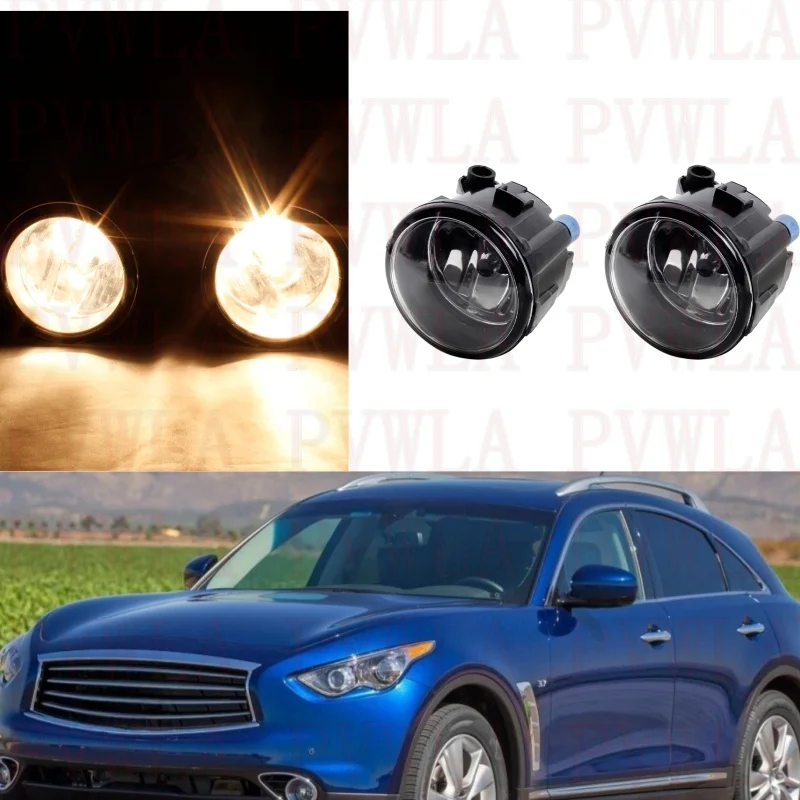 

Front Bunper Fog Lamp Lights With Halogen Bulbs 261508990B For Infiniti QX70 2014 2015 2016 2017