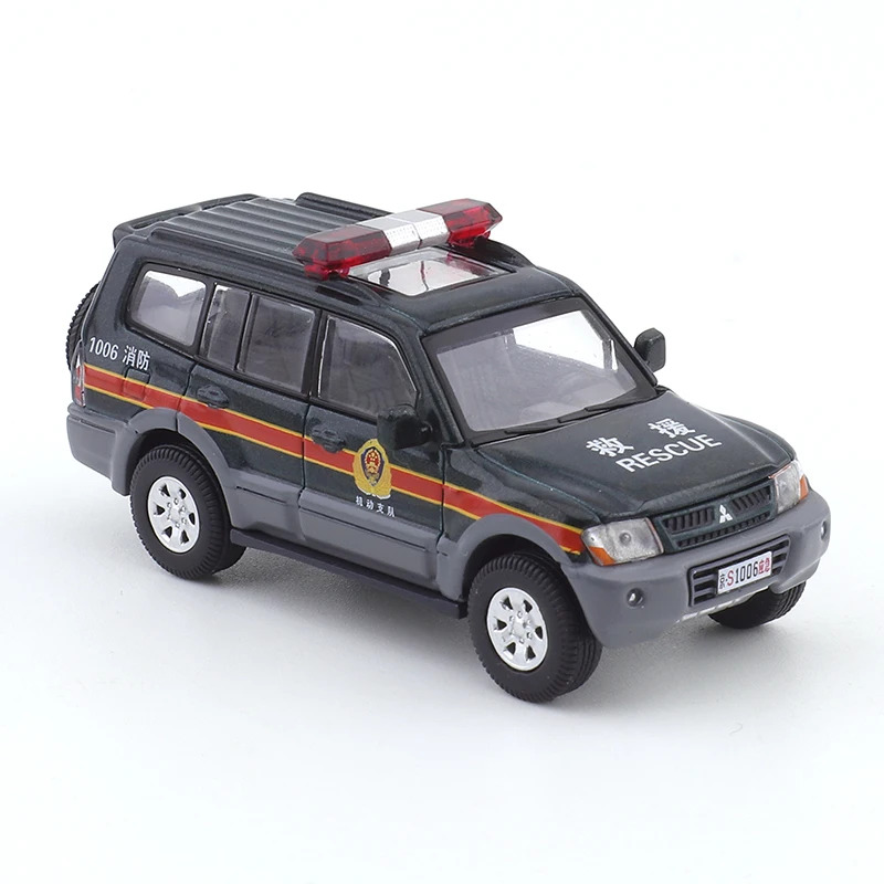 XCARTOYS 1/64 Mitsubishi trzecia generacja Pajero-samochody gaśnicze odlew ze stopu metalowe modele dziecięce świąteczny prezent zabawki dla chłopców