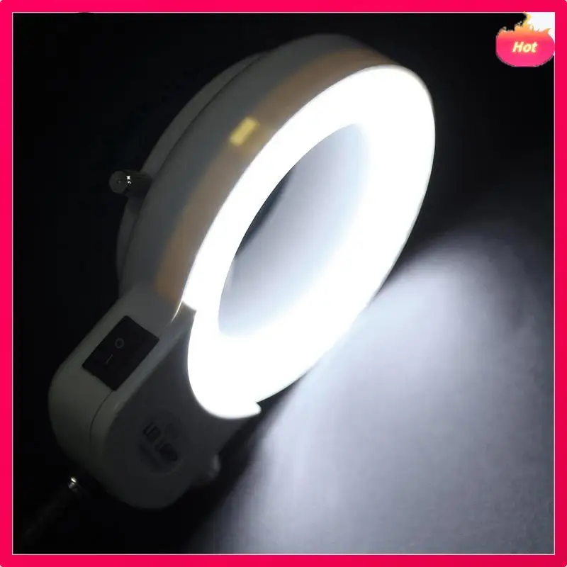 10X 144 Leds Ring Light Ring Light For Mini Scope Lamp Light 6000K 0-100% Adjustable White EU Plug
