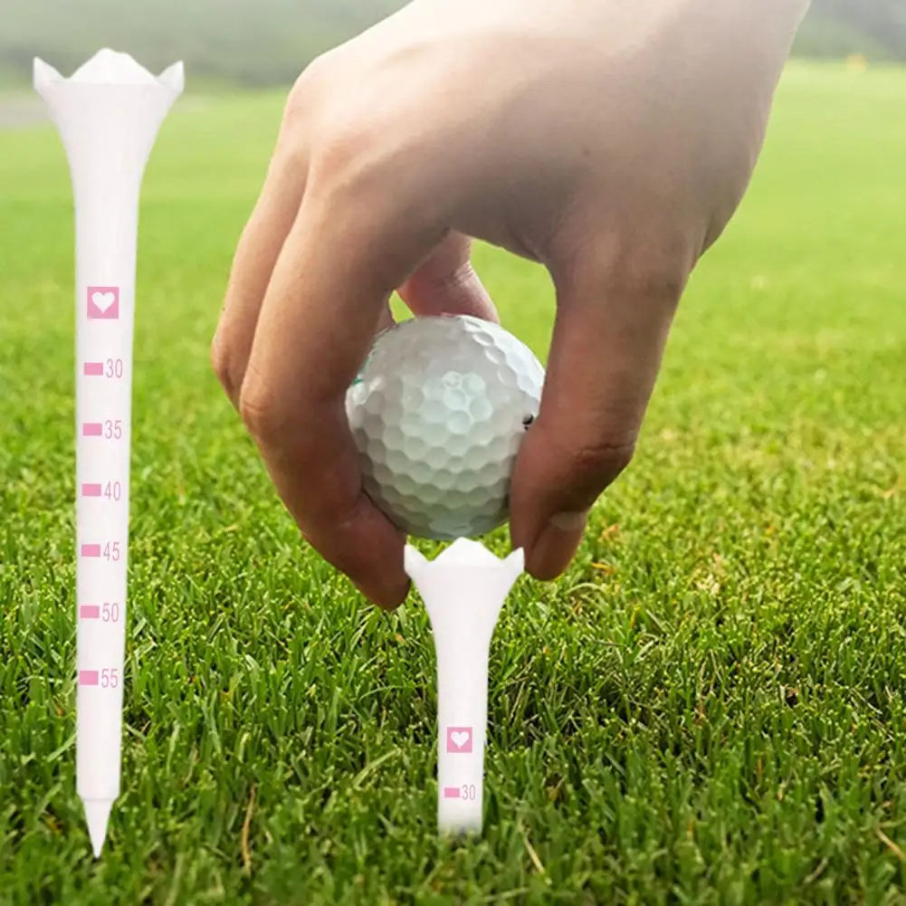 

50Pcs 8.3cm Plastic Golf Tees Professional Plastic Enhanced Durability & Stability Minimize Friction Spin Golf Tees Accessories