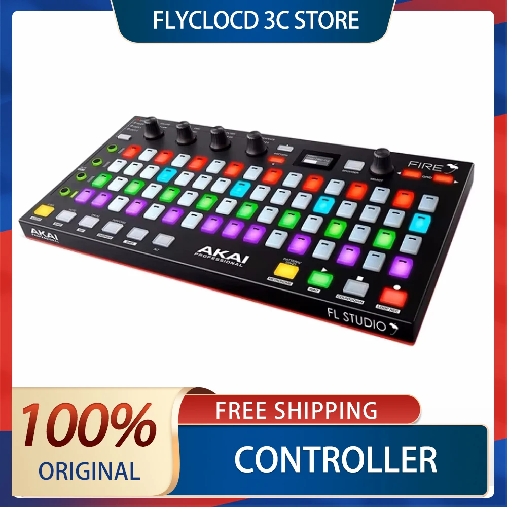 Akai Fire Fl Studio Controller Fl Studio Fruity Edition Software Dj Stage Oled Display Music Percussion Pad Synthesizer Custom