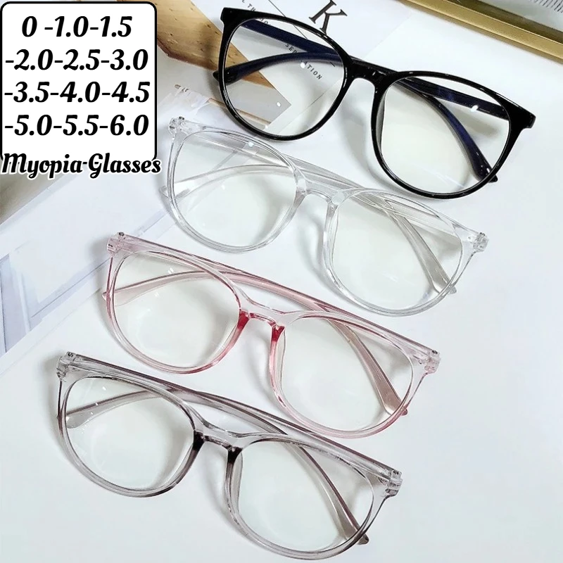 

Anti-blue Light Myopia Glasses Computer Goggles Eye Protection Unisex Square Frame Near Sight Eyewear Ultra-light Eyeglasses