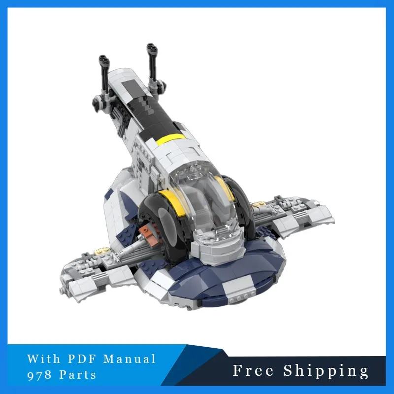 

978 Parts Star Battle Series MOC Famous People's Spaceships Modular Building Block Model Kid Assembly Display Toy Birthday Gifts