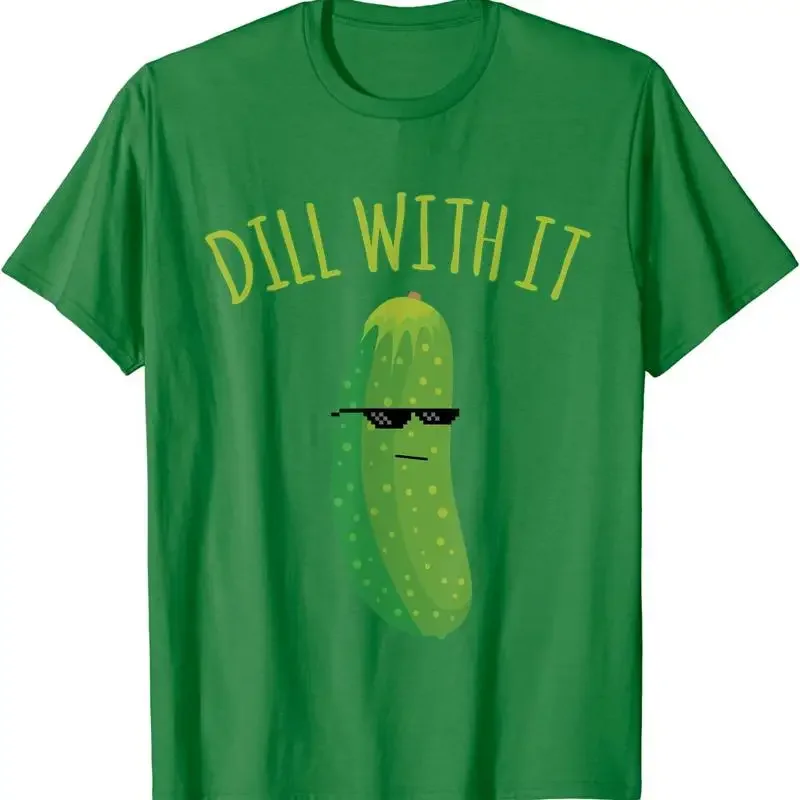 Dill With It Funny Pickle Animated Awesome Design T Shirt
