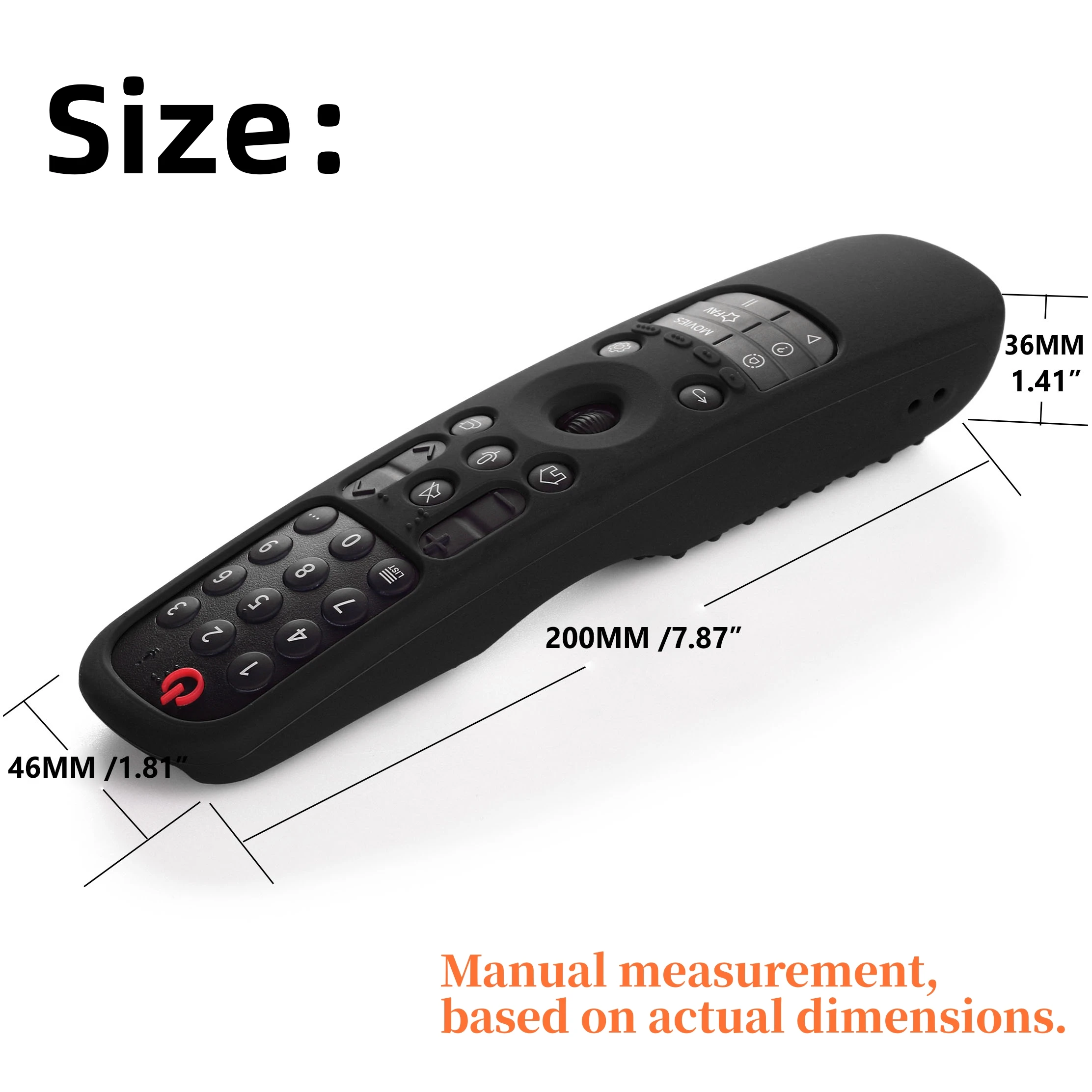 スマートテレビ用耐衝撃シリコンケース,魔法のリモコン付き保護カバー,lg mr22ga mr21ga mr23ga