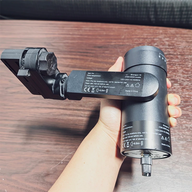 Mini 10W Dimmable LED 2700K-6000K Track Spotlight Museum Shopping Mall Art Exhibition 10°-60° Zoomable Rail Stage Lighting