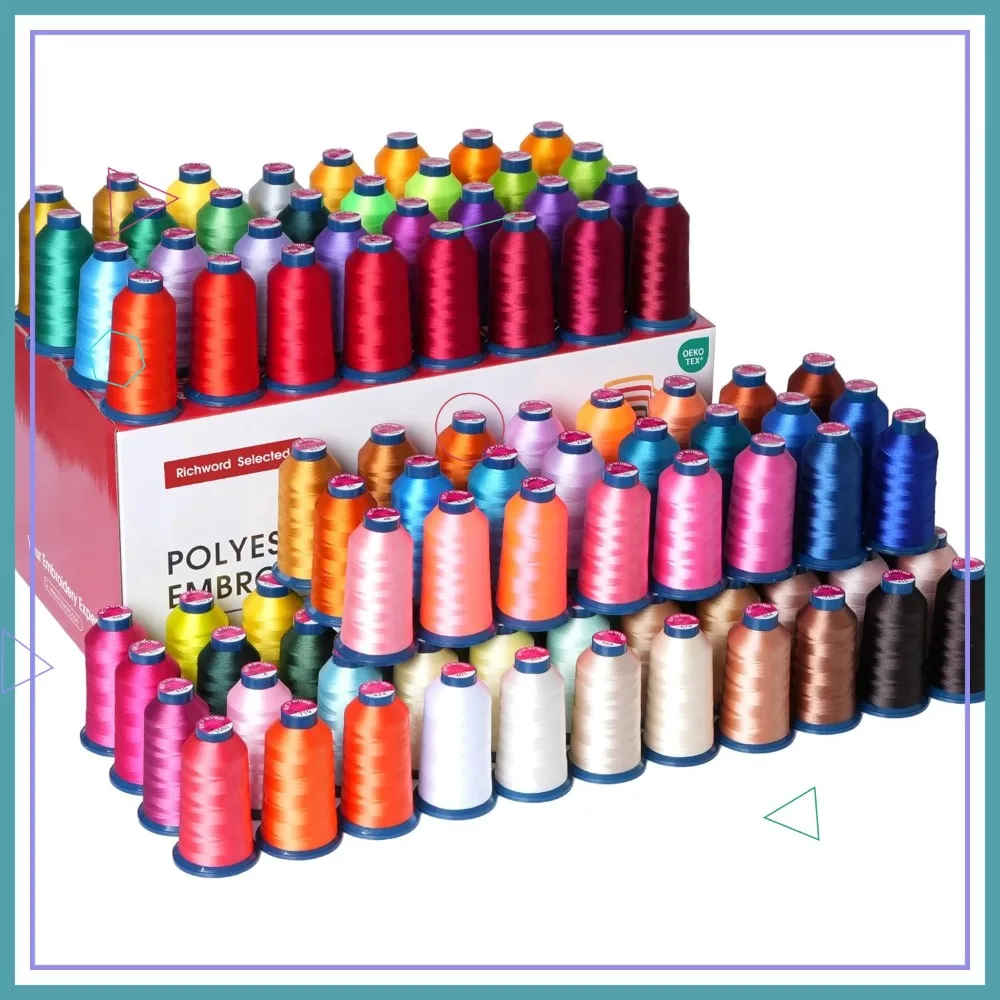 

Набор ниток для вышивания из полиэстера, 100 цветов, 40 Вт (108D/2), 4000 м на конус для профессиональных и домашних машин
