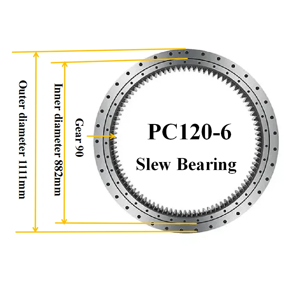 PC120-6 203-25-62100 Slewing Bearing High Quality Excavator Replacement Product