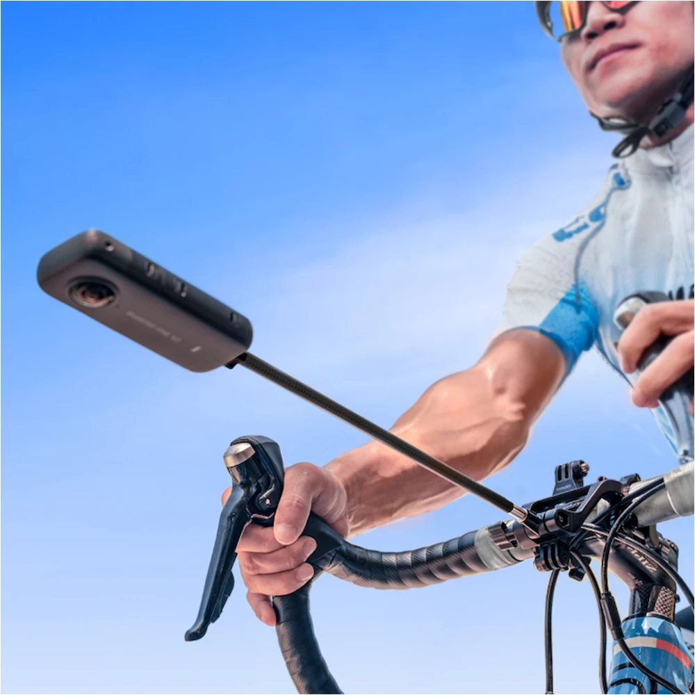 X3 Records the Cycling Journey, and Will Not Miss Any Exciting Moments. the Selfie Pole Can Take Amazing Aeri