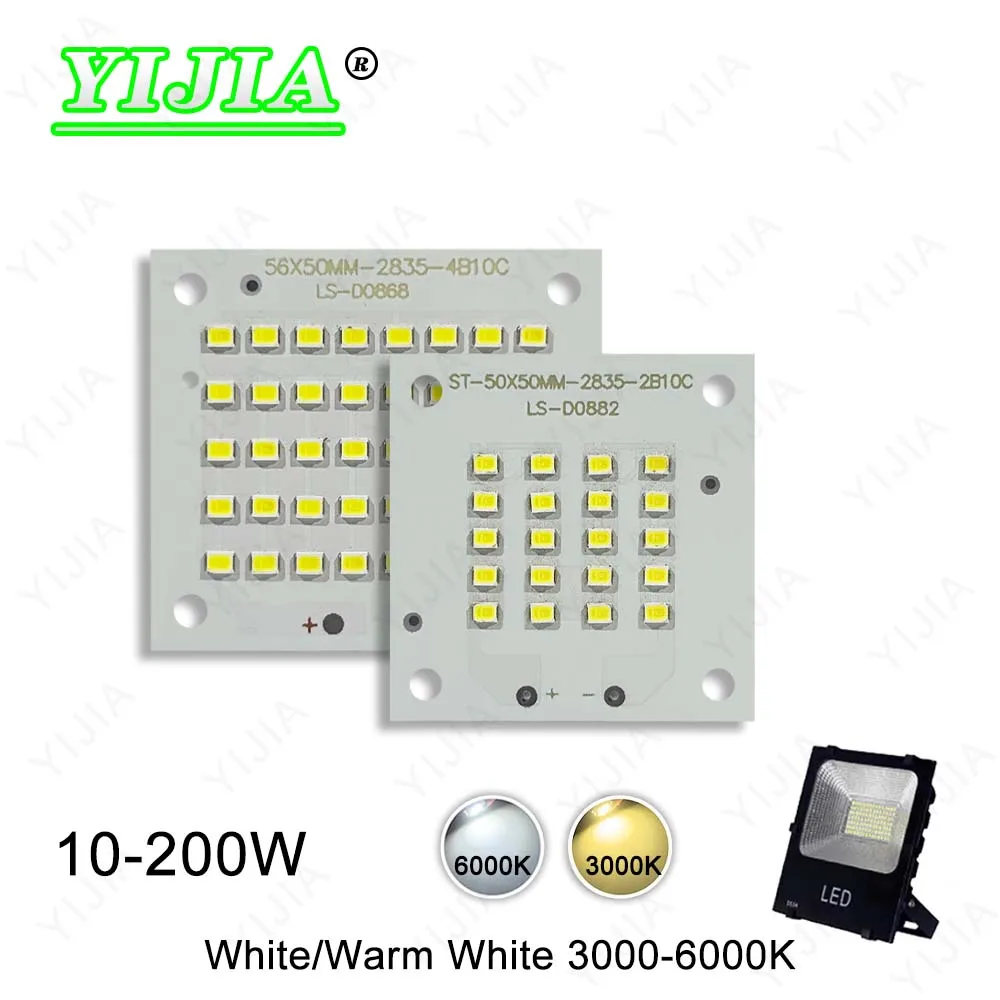 1pcs LED Bulb Flood Light Spotlight 10-200W High Power Lamp Panel Light Source COB LED Diode For 10 20 30 50 100 150 200W Lamp