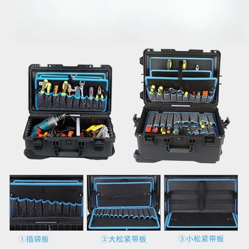 Compartment Rolling Tool Trolley, Multi-use Storage Case for Aircon, Furniture, Electrician & Carpenter Repair