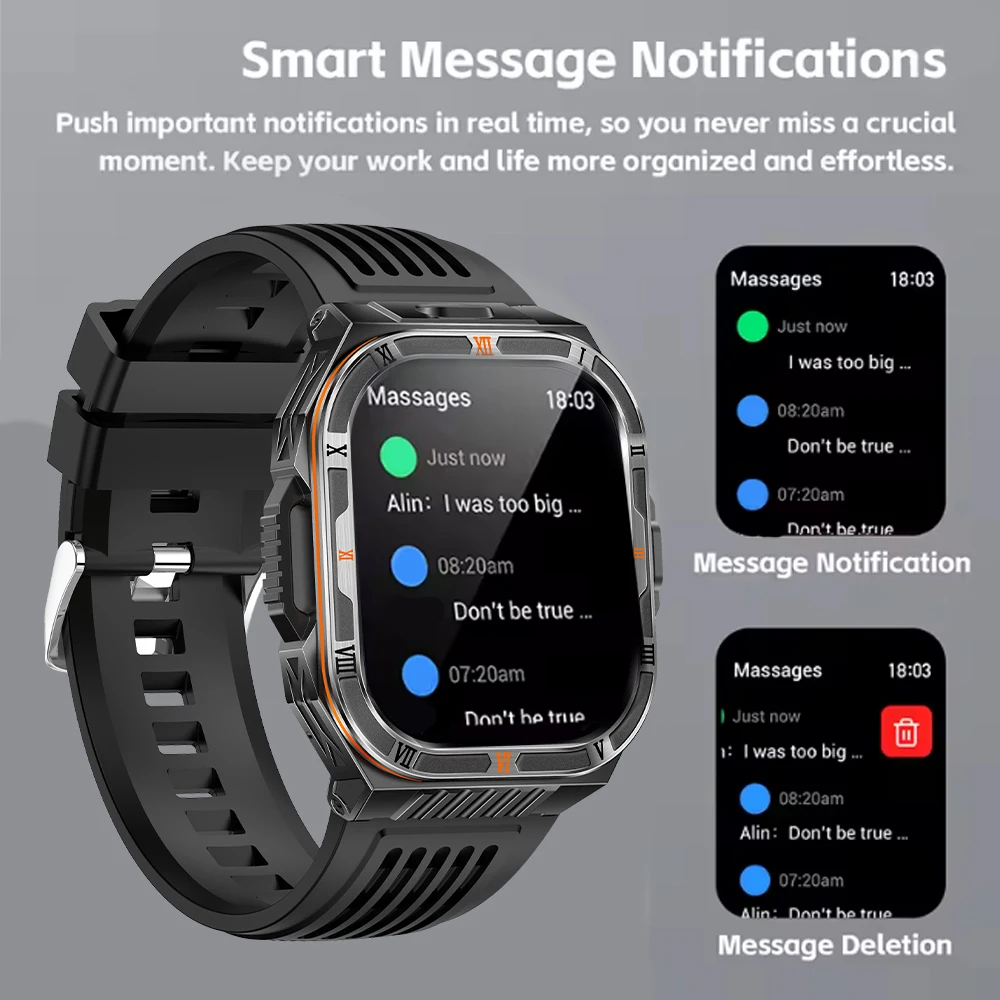 

2025 new unisex smartwatch, suitable for sports and fitness, wireless communication