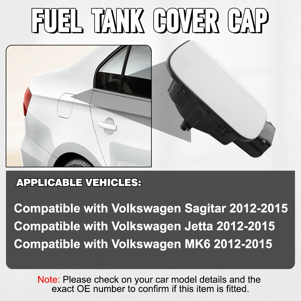 

For VW Sagitar Jetta MK6 2012 2013 2014 2015 Car Gas Fuel Filler Flap Door Fuel Tank Cap Cover 5C6809857D 16D809857