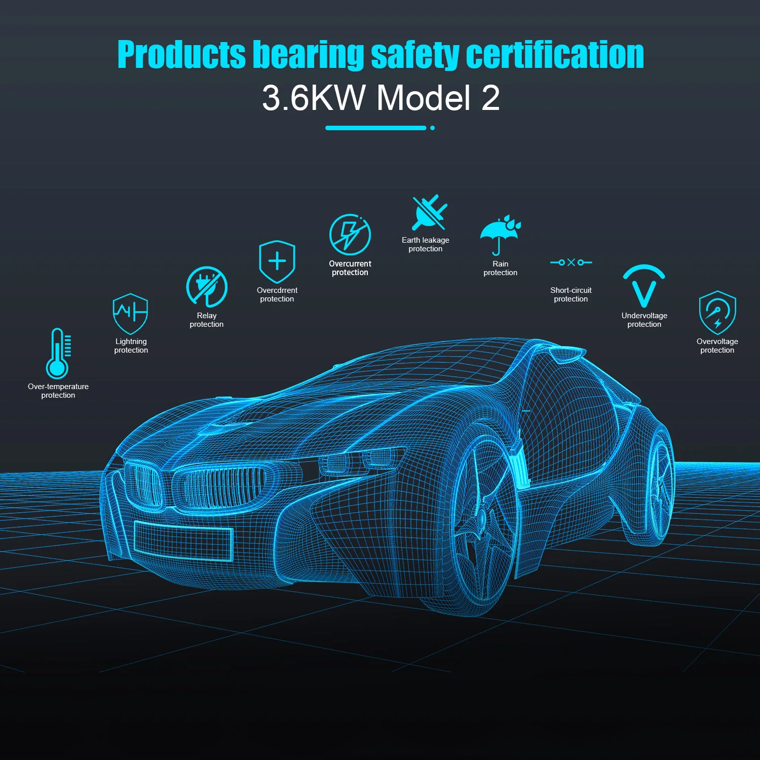 ISIGMA Elektroauto-Ladegerät 3,6KW 16A Tragbares Wallbox-Ladegerät 5M Kabel Tuya WiFi APP-Unterstützung 1-15H Zeitverzögerung EV-Fahrzeug-Ladevorrichtung