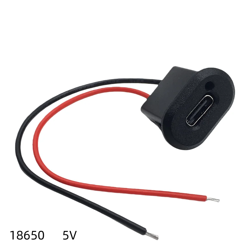 1-10pcs USB Type C 5V Electronic Connector 3.7V 4.2V lithium battery 18650 charging protection power board Type-C female socket