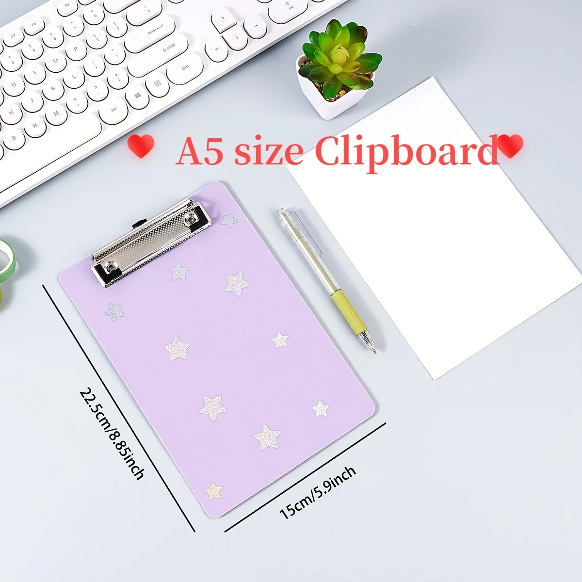 حجم A5 - حافظة 8.66 بوصة × 5.91 بوصة مع مفكرة نجمة لامعة رقيقة، لوحة كتابة ملونة من Morandi لطلب المطاعم