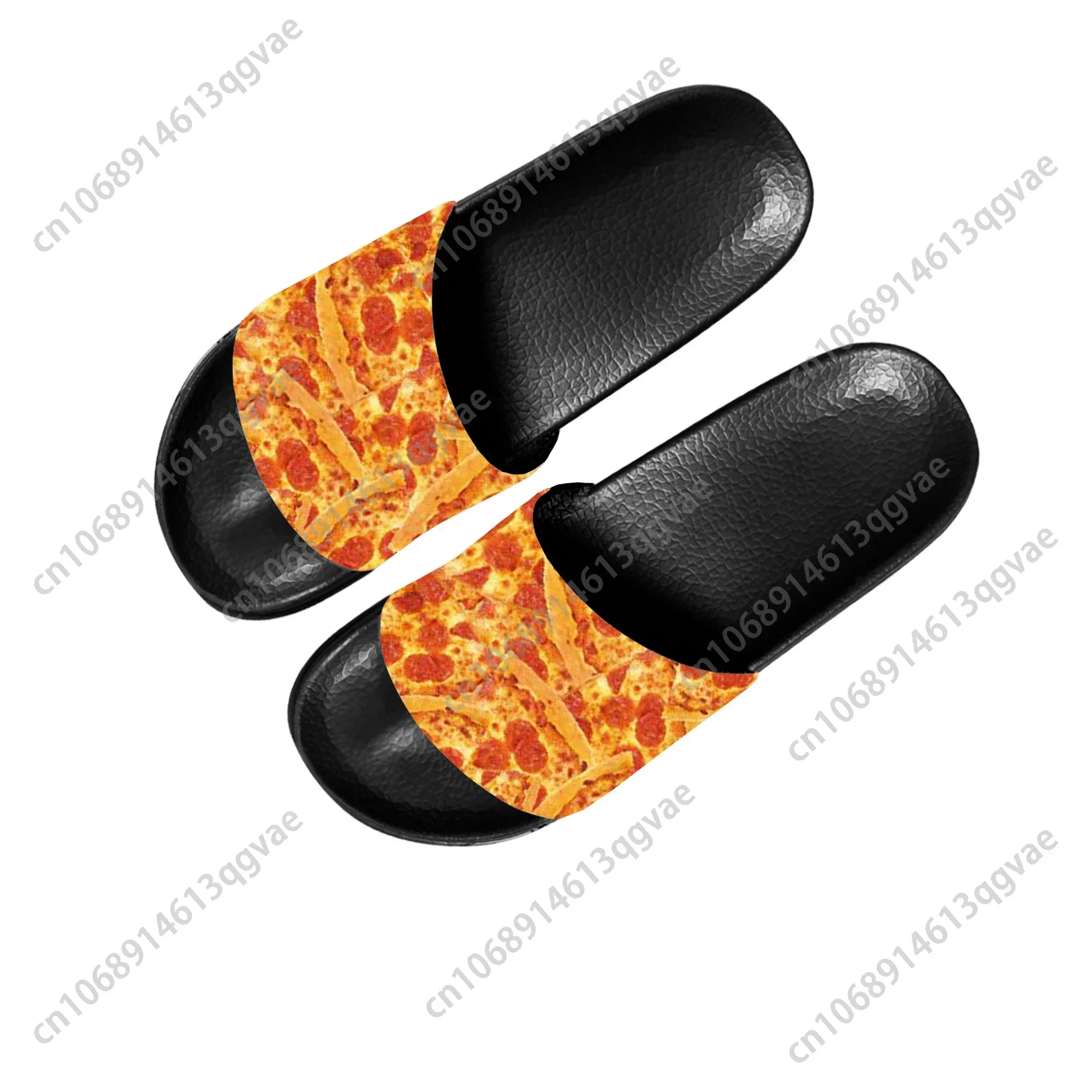Patrón De Comida Deliciosa Pizza 3D Slippers Home Water Shoes Men Women Teenagers Beach Sandals Custom Summer Slipper 2