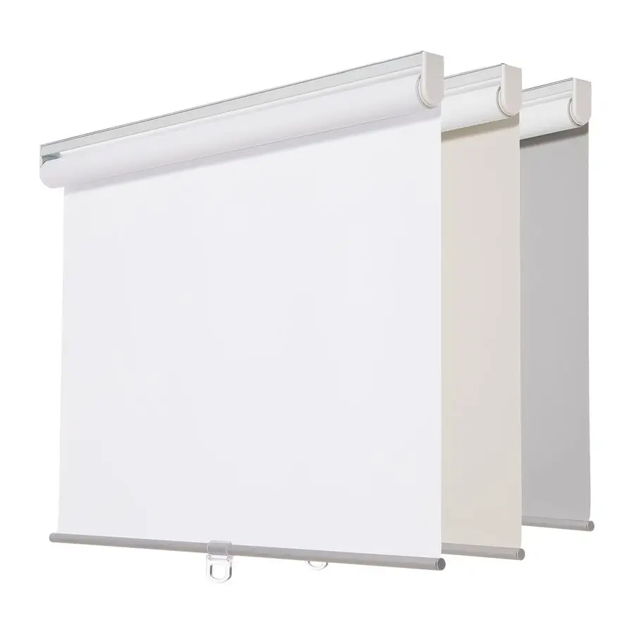 

Рулонные шторы на заказ, 100% затемнение, без шнура, 27 Ш x 72 В, белые, с защитой от УФ-излучения, энергосберегающие