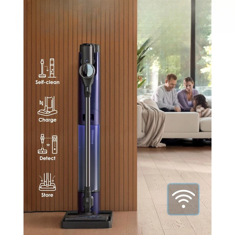 FurFree Cordless Vacuum Cleaner with 3L Auto Dust Base, Smart Stick Vacuum Cleaner Powerful Suction & Lightweight