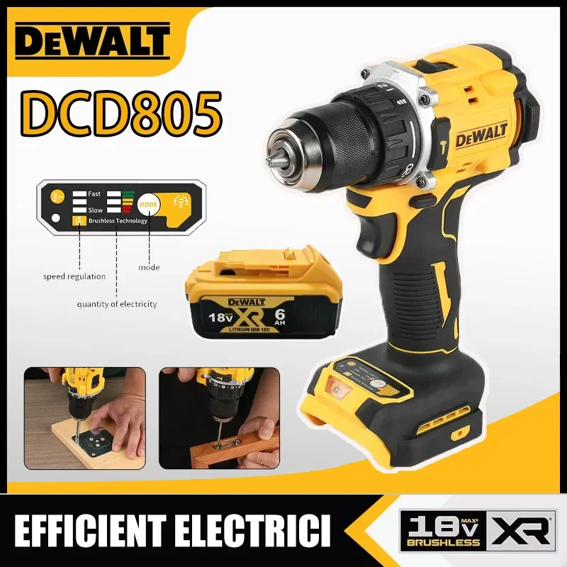 

DEWALT DCD805 Brushless Impact Drill Cordless Electric Screwdriver Multi-Function Hand Drill Rechargeable Power Tool