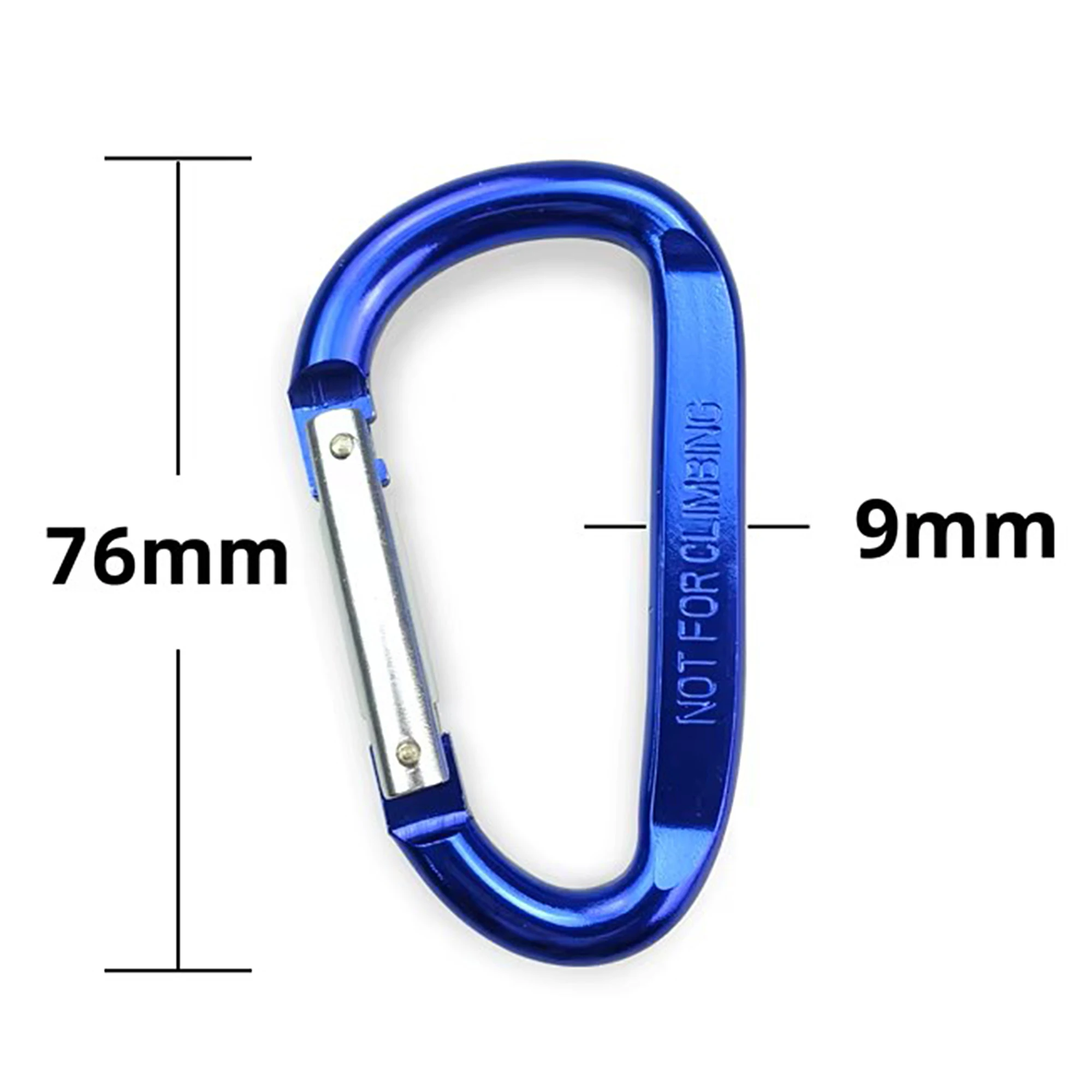 9mm Carabiner Spring Snap Hook Spring Link Hook Clip Hook D-ring Snap Hook Aluminum Backpack Hanging Keychain Not for Climbing