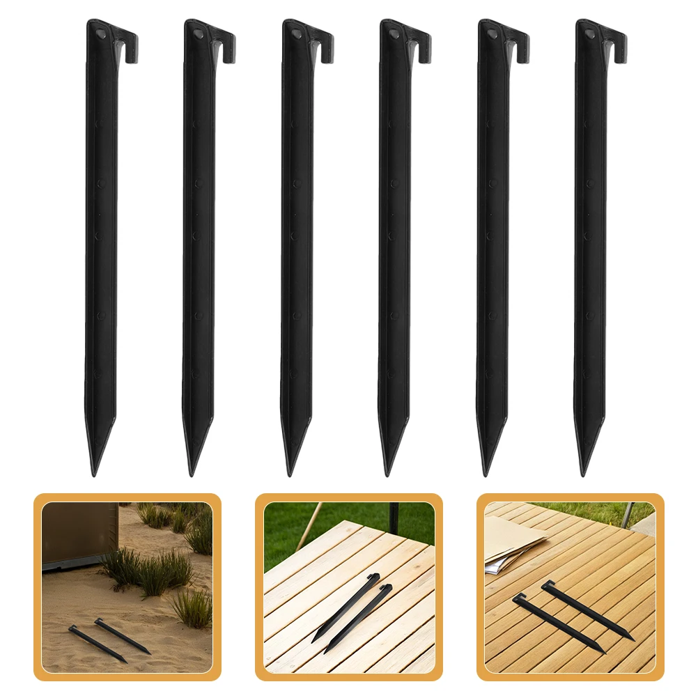 

12 Pcs Canopy Series Outdoor Tent Pegs Camping Tents Plastic Garden Landscape Stakes