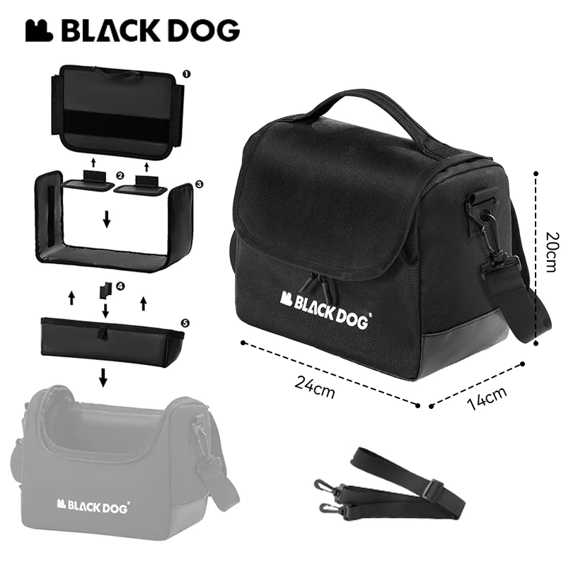 Naturehike-Blackdog Storage Bag 750g Ultralight 900D Outdoor Wear-resistant Waterproof Travel Organizer Removable Shoulder Strap