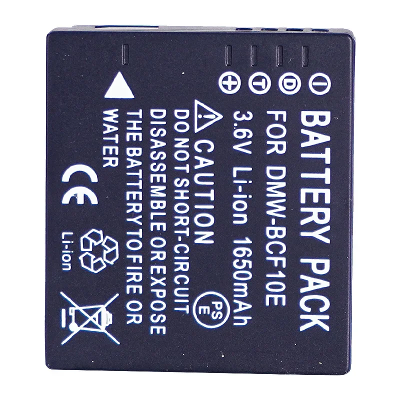 3.6V 1650mAh DMW-BCF10 DMW-BCF10E Bateria + Ładowarka do Panasonic CGA-S/106D DMC-TS2 TS3 TS4 F2 F3 F4 FH1 FH20 FH22 FH3