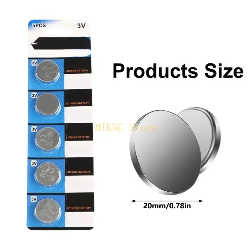 5pcs CR2032 Button Cell Battery 3V for Car Remote Control 160/200MAH السعة أفضل بيع