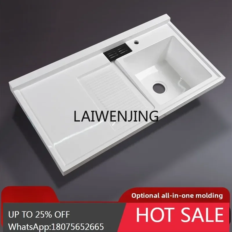 balcony laundry basin with rubbing board integrated bright quartz stone pool basin