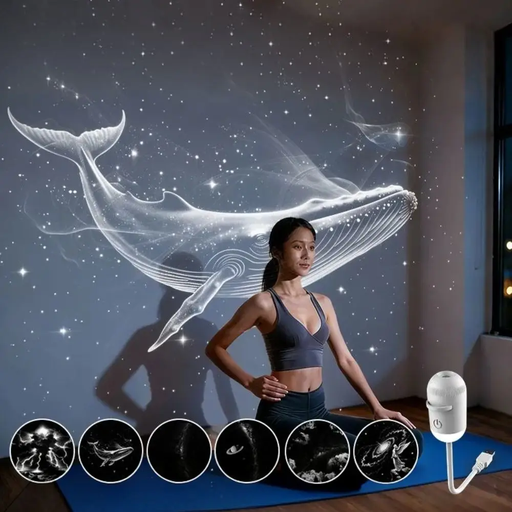 Adjustable Brightness Galaxy Star Projector USB Powered Touch Control Star Projector Night Light Portable 360° Rotation
