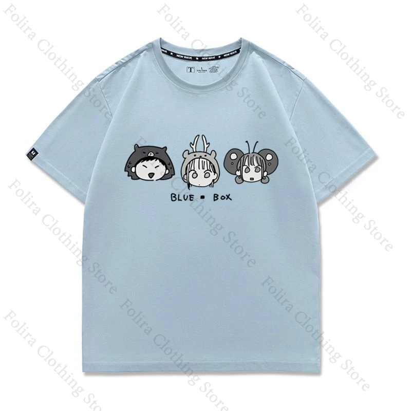 Anime Blue Box Series Printed T-shirt Kawaii Summer Tops Short Sleeve Tee Daily Clothing Cotton Short Sleeve Tee Casual T Shirt