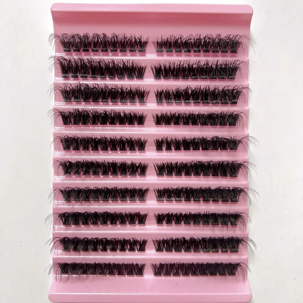 3D Mink Effect Cluster Lashes Natural Look Large Capacity Eyelash Extension 8-16mm Fluffy Texture False Eyelash