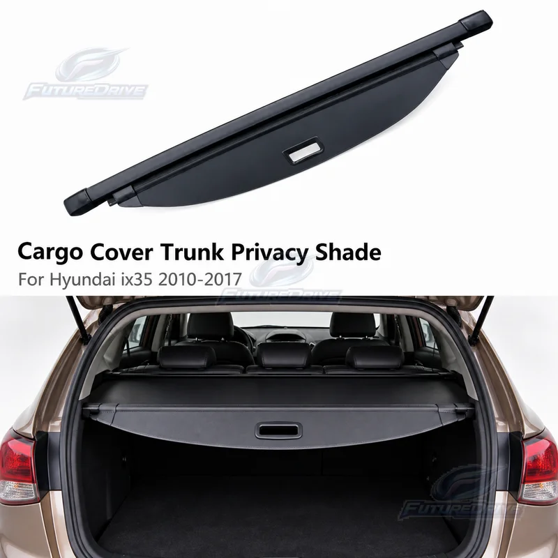 Cargo Cover Trunk Privacy Shade Rear Security Partition Anti-Theft Shield Retractable Organizer for For Hyundai ix35 2010-2017