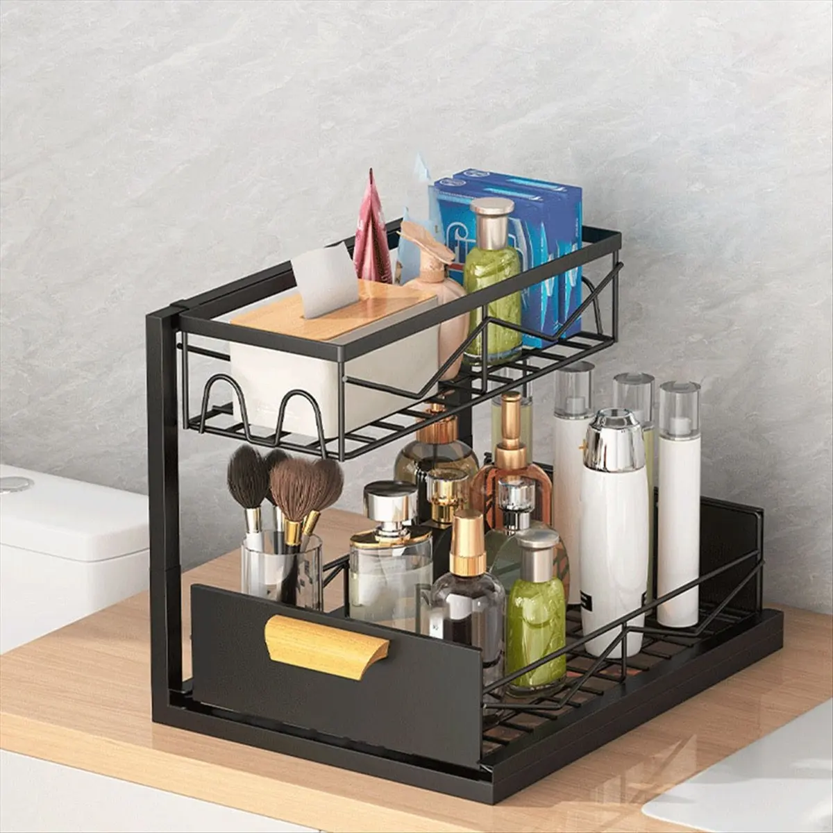 Nowe regały kuchenne z wysuwanymi szufladami, regały pod zlew, wielowarstwowe regały kuchenne, regały do szafek.